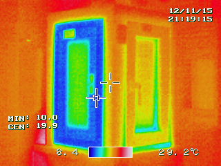 Imagen termográfica del simulador climático